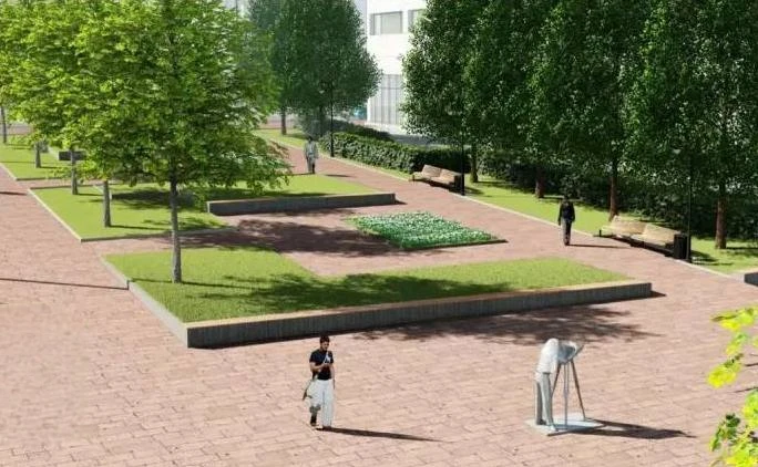 В Перми преображают пространство перед отелем «Прикамье», у памятника «Пермяк — соленые...