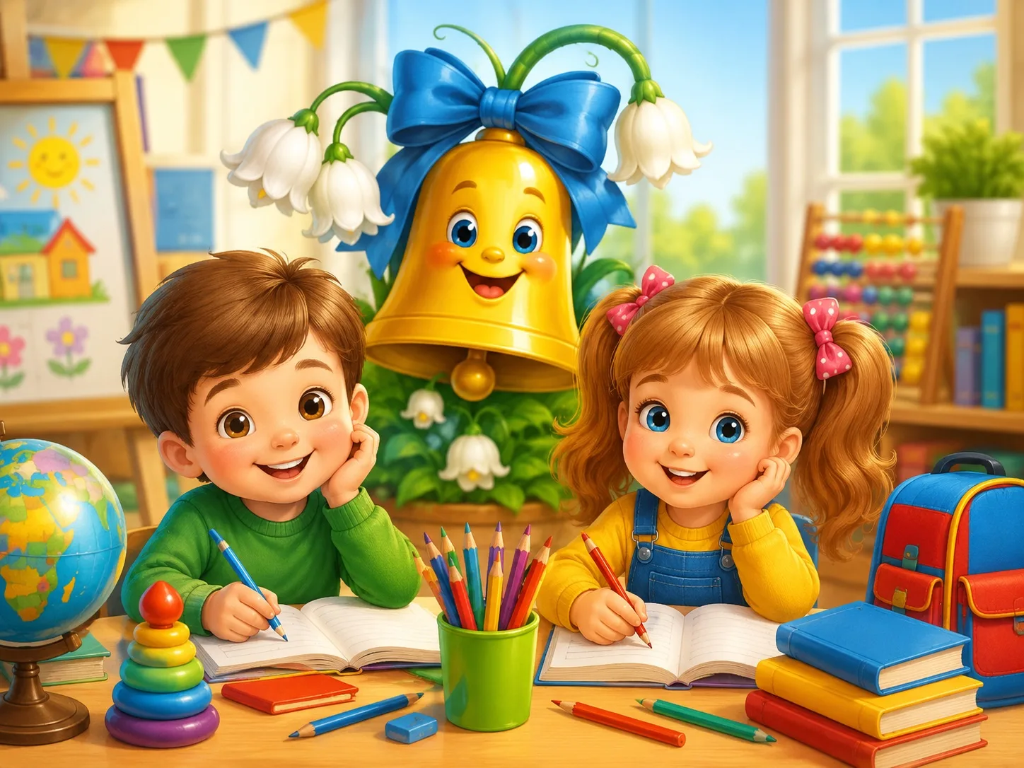 🎒 Объявляется набор детей в школу раннего развития «Колокольчик» 🌼
на подготовку к школе 📝
👧👦 В