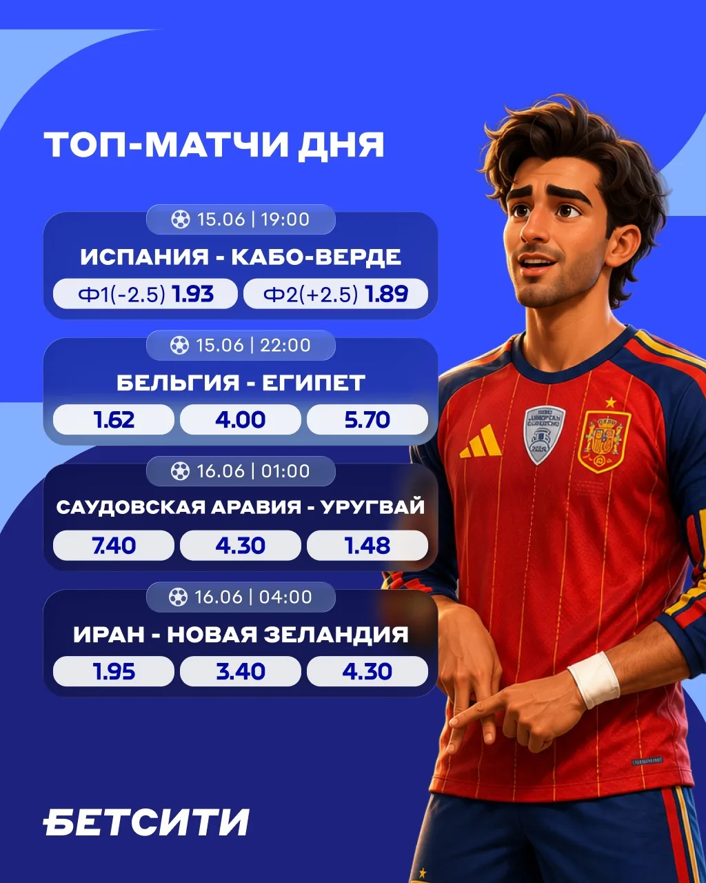 😮 Испания и Бельгия включаются в борьбу за трофей на ЧМ-2026!

🤔 Сколько испанская сборная забьет 