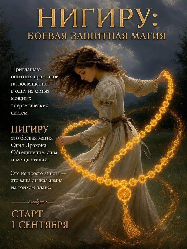 🔥 УЖЕ ЗАВТРА СТАРТ 1 СЕНТЯБРЯ — НИГИРУ: БОЕВАЯ ЗАЩИТНАЯ МАГИЯ 🔥
