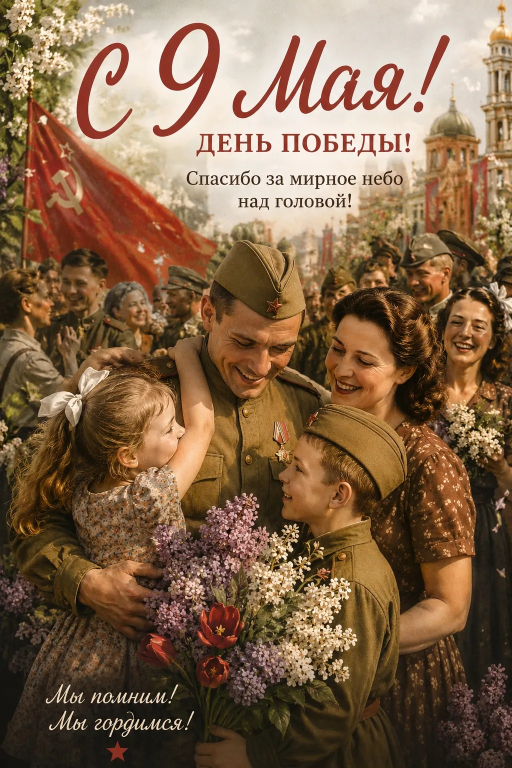 С Днём Победы!
9 Мая — это день памяти, благодарности и тихой гордости за тех, кто подарил нам мир ц
