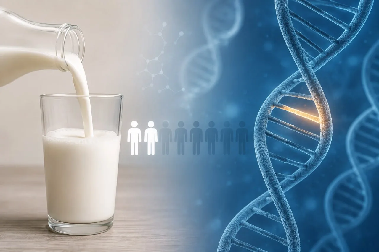 🥛 70% взрослых в мире не переносят лактозу — те, кто пьёт молоко, имеют мутацию ДНК