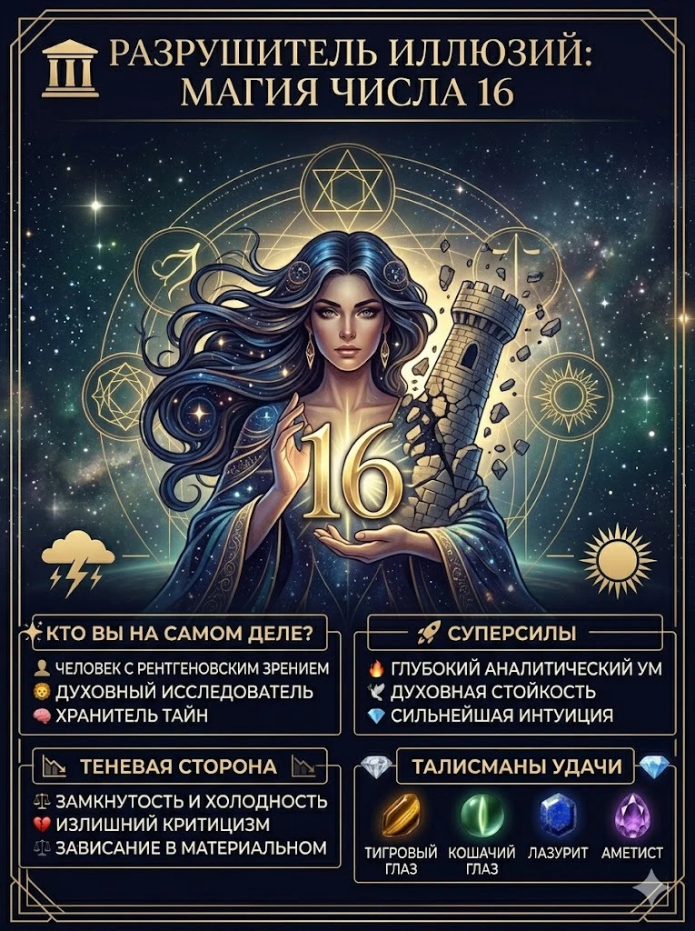🏛 Разрушитель Иллюзий: Магия числа 16