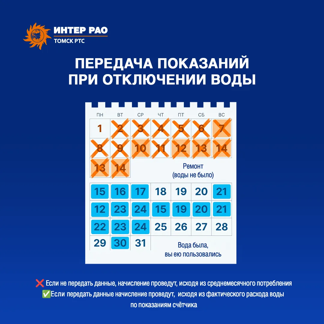 🕑 Время передать показания

Приближается период передачи показаний счетчиков горячей воды – мы реко