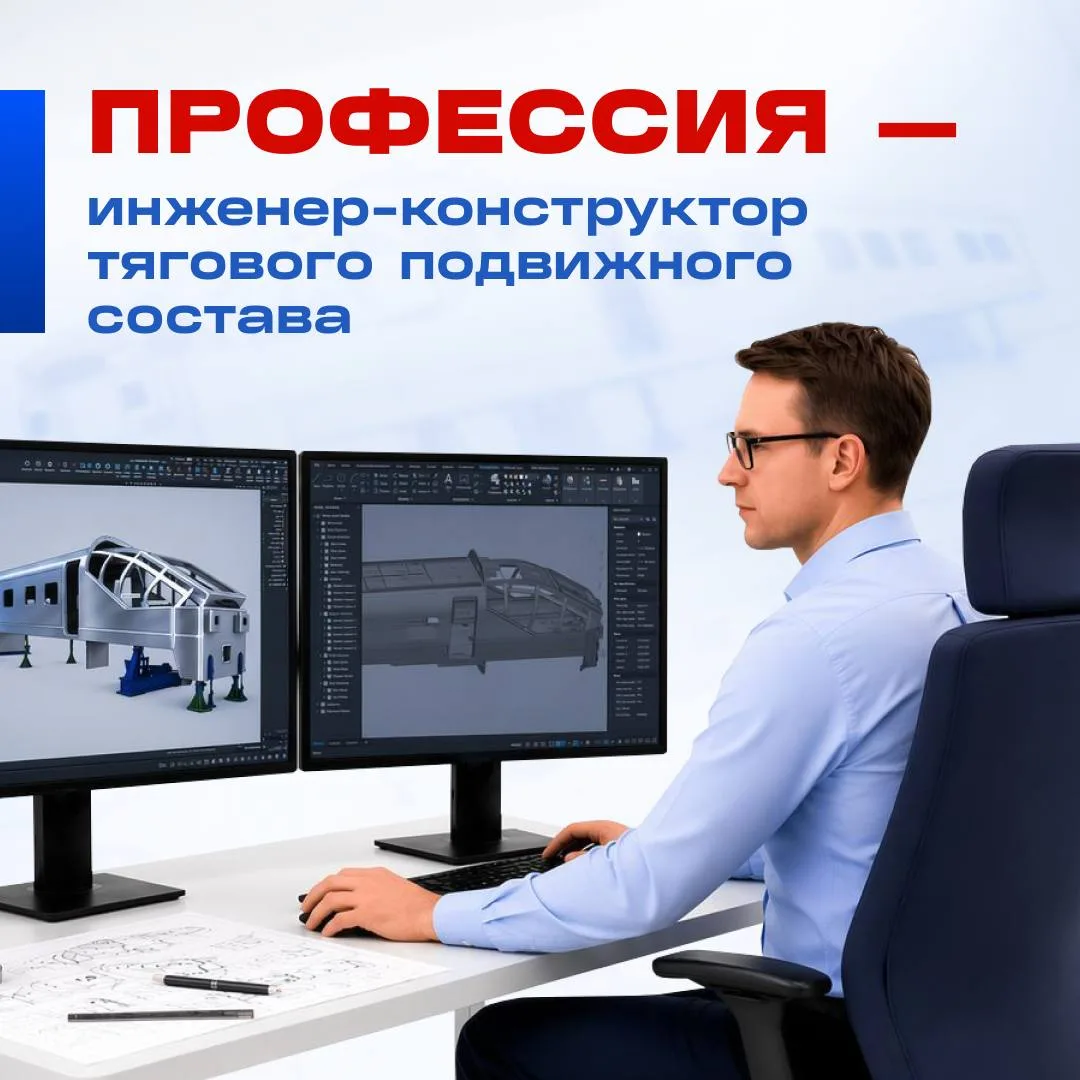 Новые локомотивы и поезда создаются при участии инженеров-конструкторов.

 Они проектируют элементы 