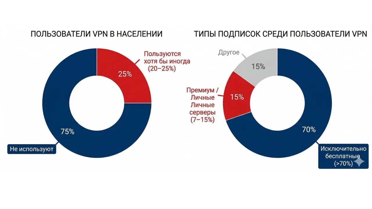 А сколько реально людей пользуется ВПН?  «А зачем вы в макс побежали? Все же ВПН поставили!» 1️⃣ Есл