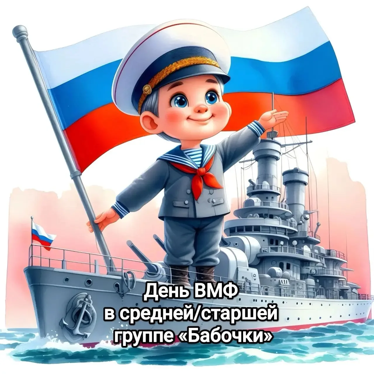 В средней/старшей группе «Бабочки» прошёл замечательный праздник — День Военно-Морского...
