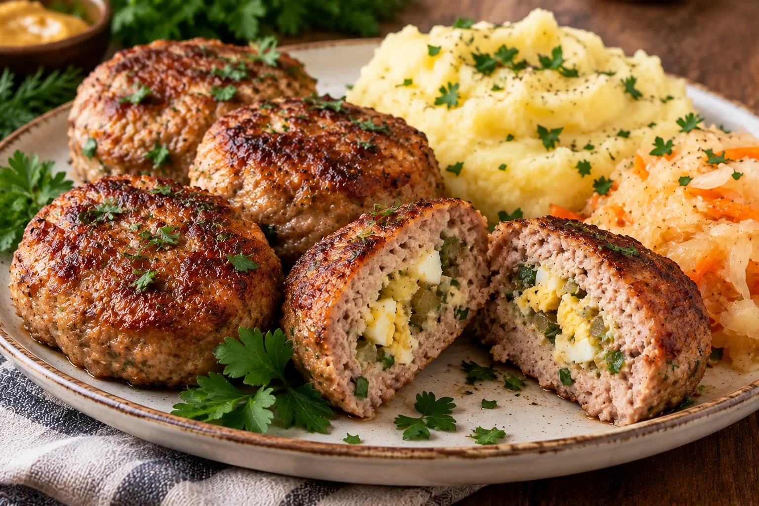 🍖 Берлинские биточки — сочные, с необычной начинкой и очень по-домашнему! 🥔
