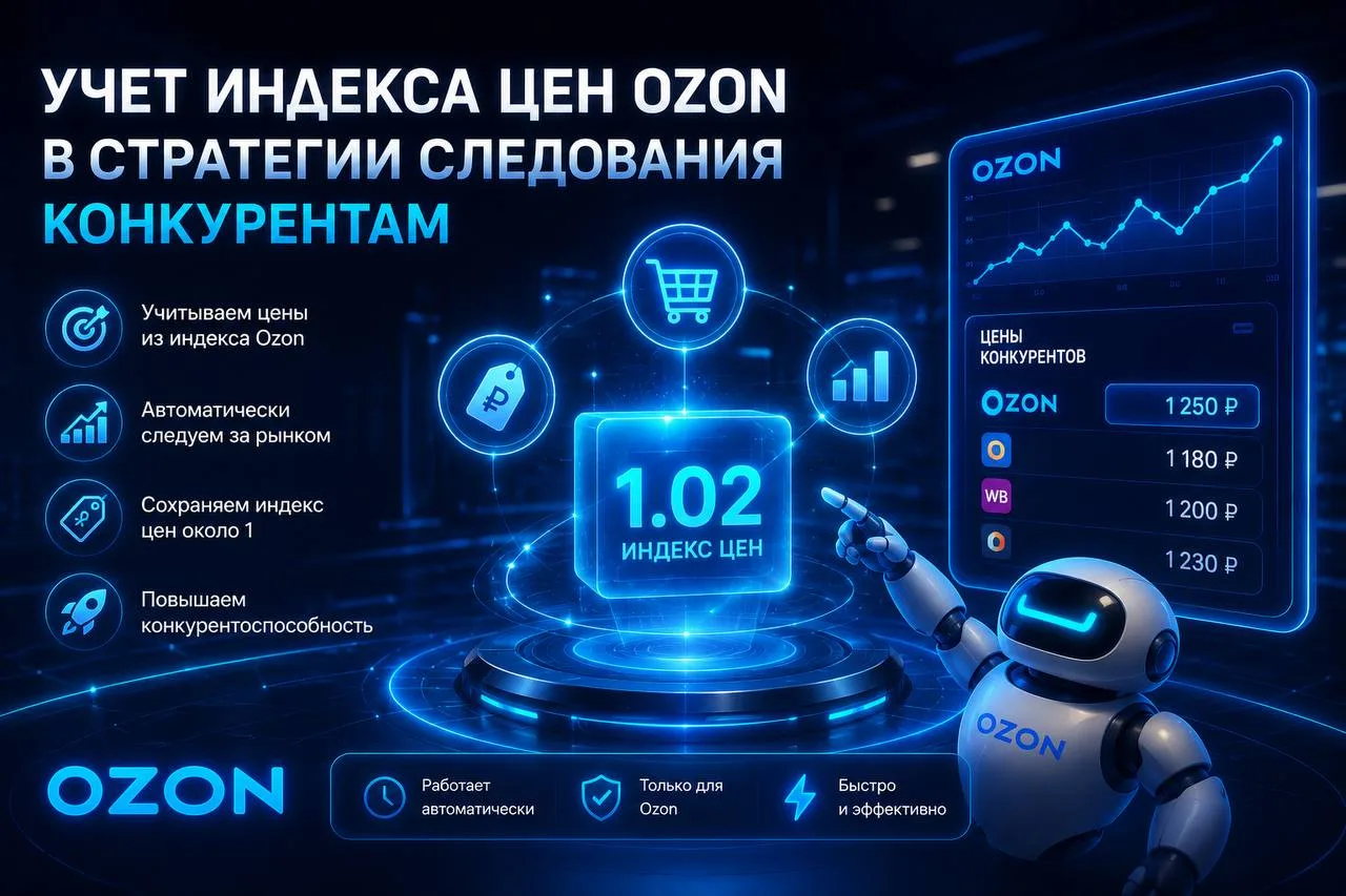 ⚡️ Учет индекса цен ОЗОН в стратегии Следование ценам конкурентов.