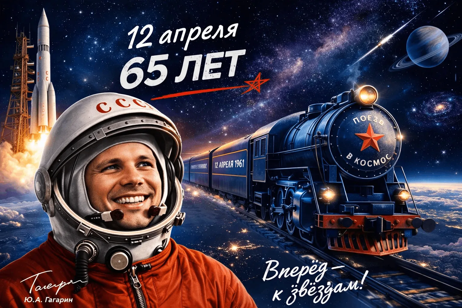 Уважаемые преподаватели, сотрудники и студенты!  Поздравляем вас с Днём космонавтики! 12 апреля — ос