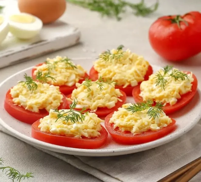 ПОМИДОРЫ С СЫРОМ И ЧЕСНОКОМ