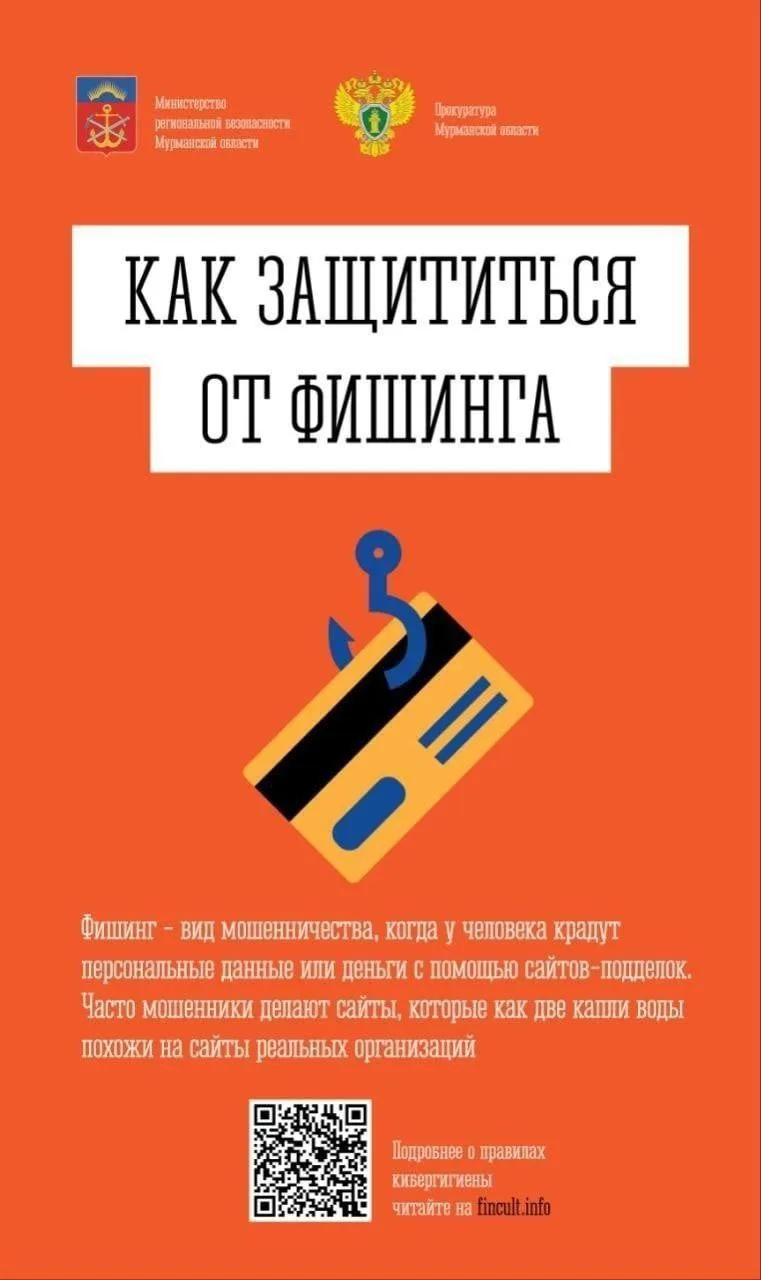 Как защититься от фишинга? 

Фишинг - вид мошенничества, когда у человека крадут персональные данные