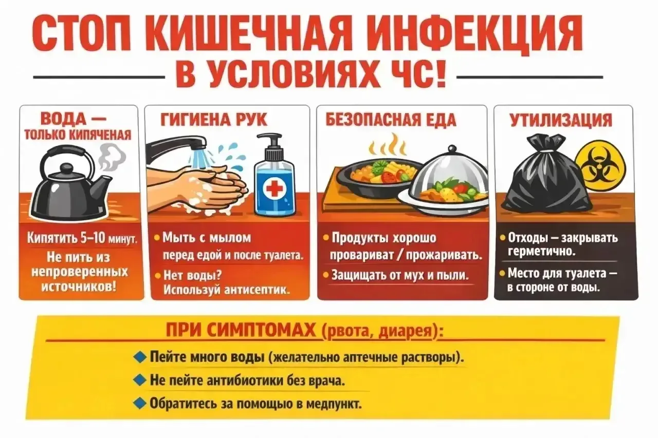 Профилактика острых кишечных заболеваний в условиях ЧС  В условиях чрезвычайных ситуаций риск вспыше