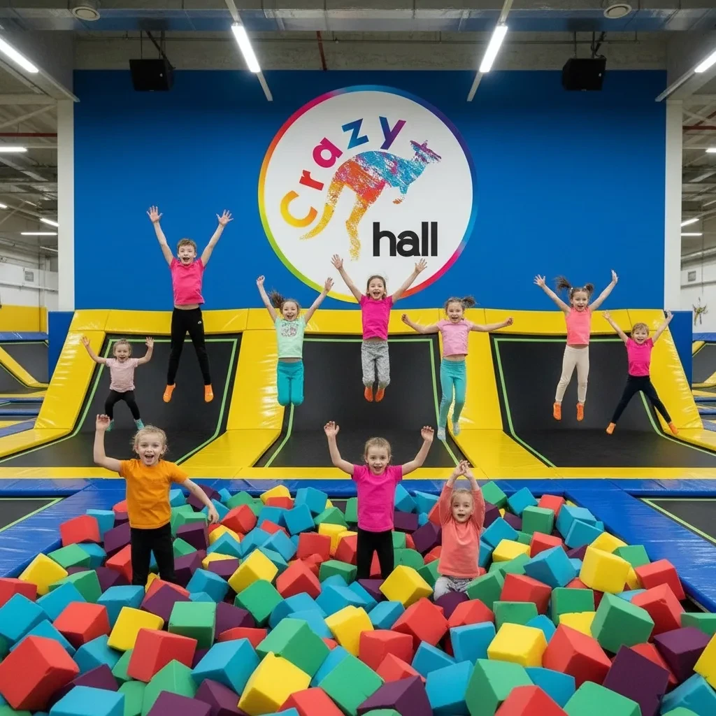 🎁 Объявляем розыгрыш 2 + 2 билета на посещение батутного центра Crazy Hall!