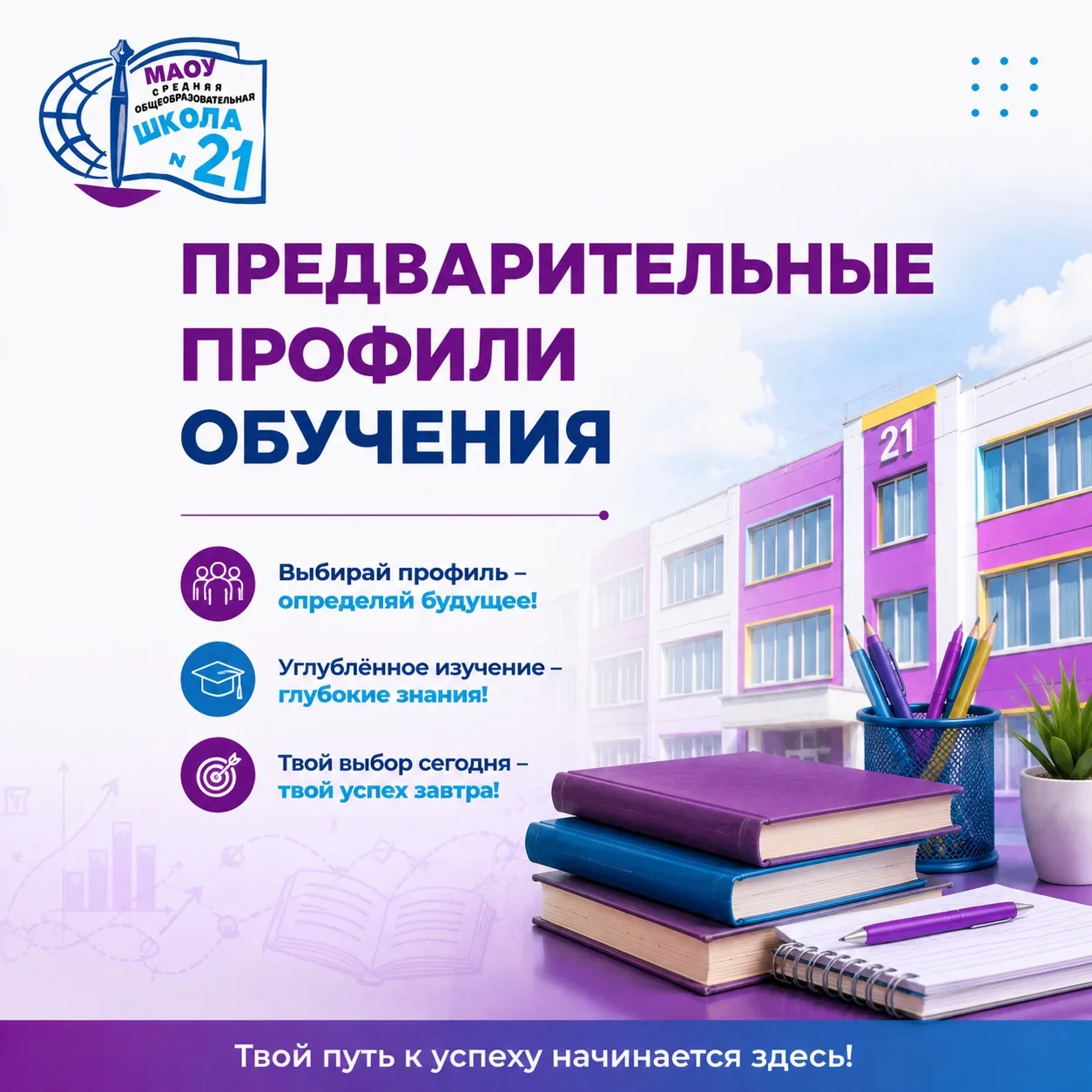 Напоминаем о предварительных профилях обучения для поступающих в 10 класс 

Листай карусель и выбира