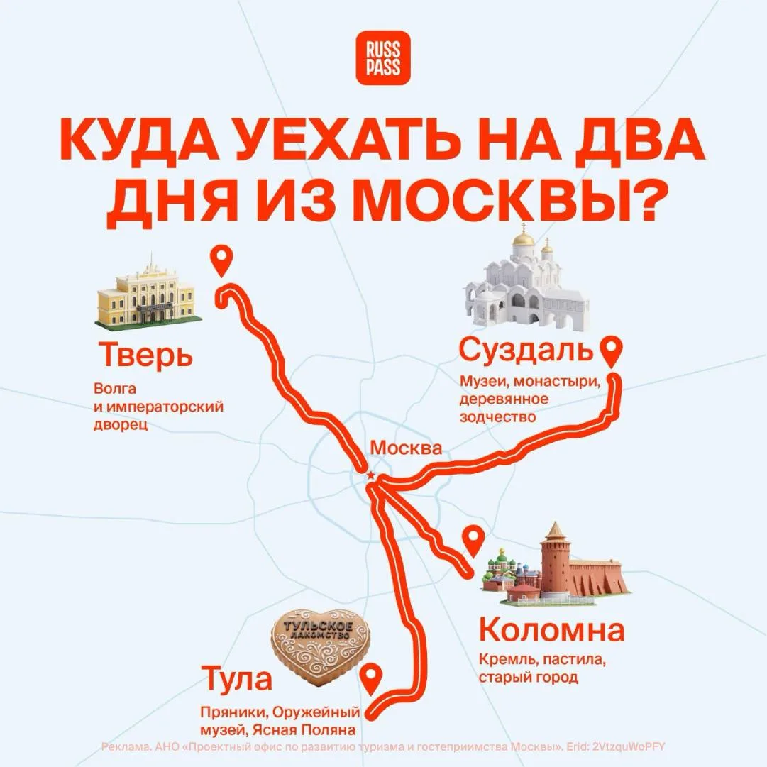 🚘 Собрали идеи для коротких путешествий из столицы: