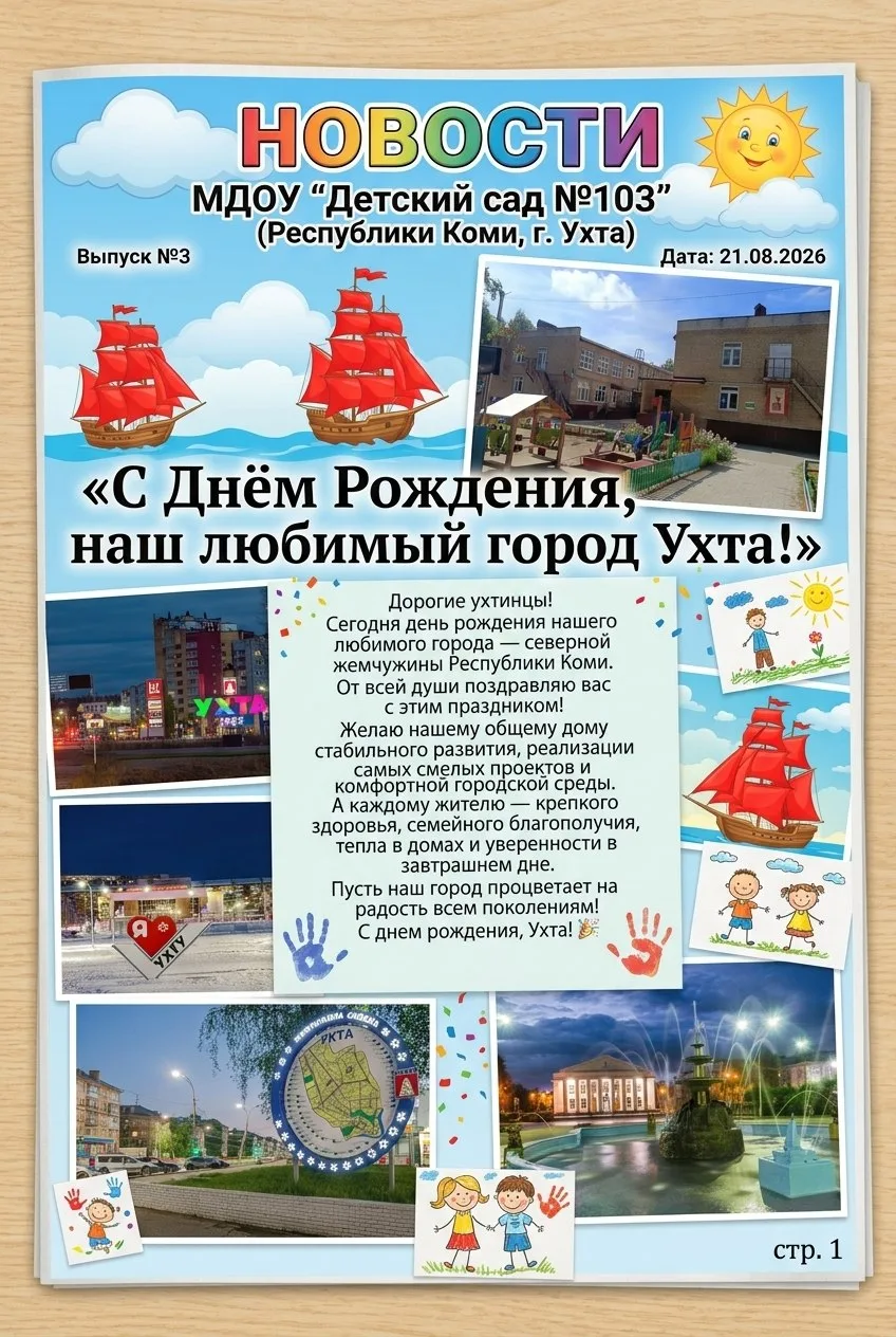 🎁 С днём рождения, любимый город Ухта! 🎉
