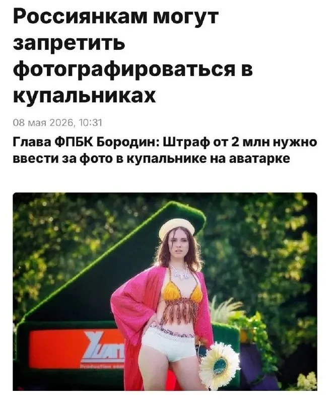 В России предложили штрафовать на 2 млн рублей за фотографии в купальниках в соцсетях  Общественник 