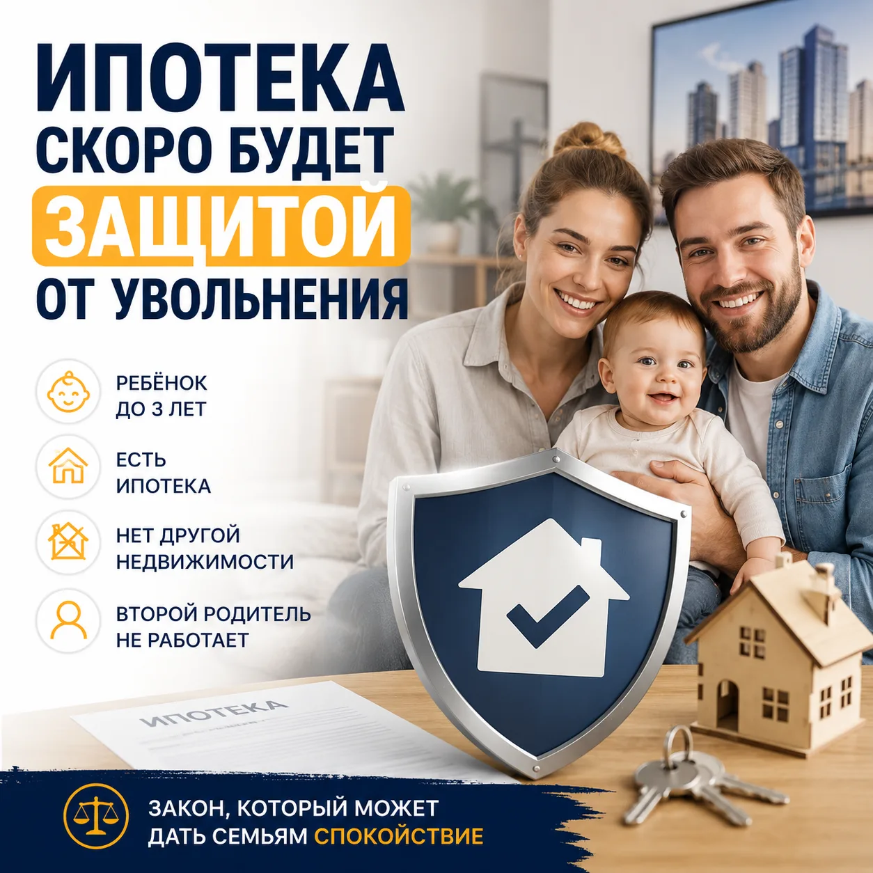 Ипотека скоро может стать не только способом купить квартиру, но и своеобразной защитой от увольнени
