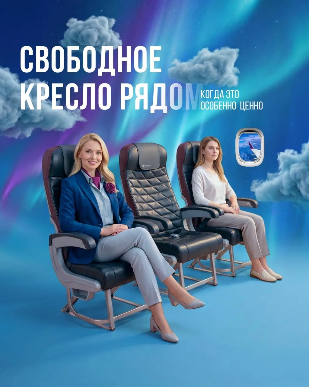 💺Сначала это просто свободное место рядом 

В полете оно превращается в дополнительное пространство