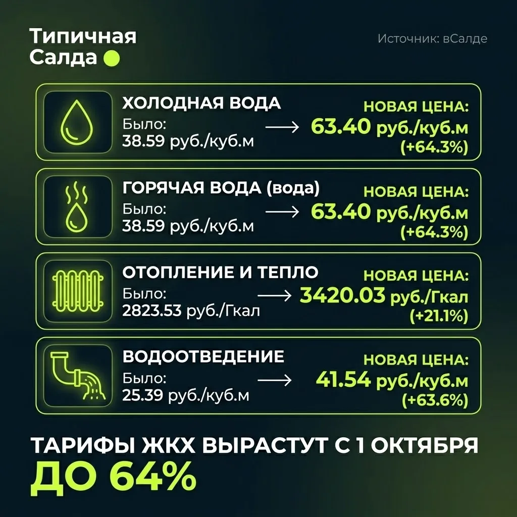 😡 Квитанции за октябрь ощутимо потяжелеют: с 1 октября 2026 года в Верхней Салде снова...