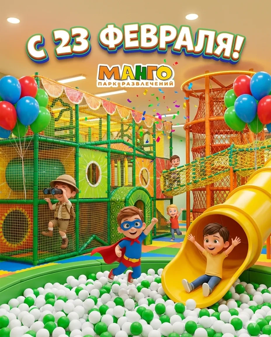 🎉 Ура нашим маленьким супергероям! С 23 февраля! 🎉