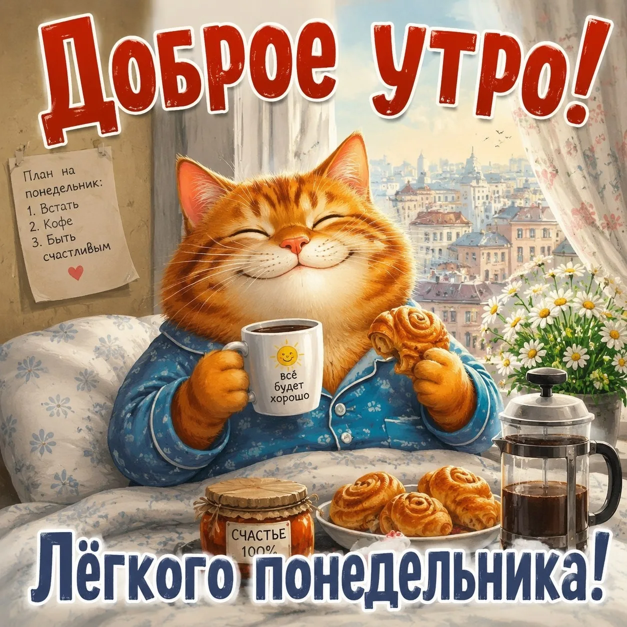 Доброе утро! Лёгкого понедельника!

Красивые открытки ❤️