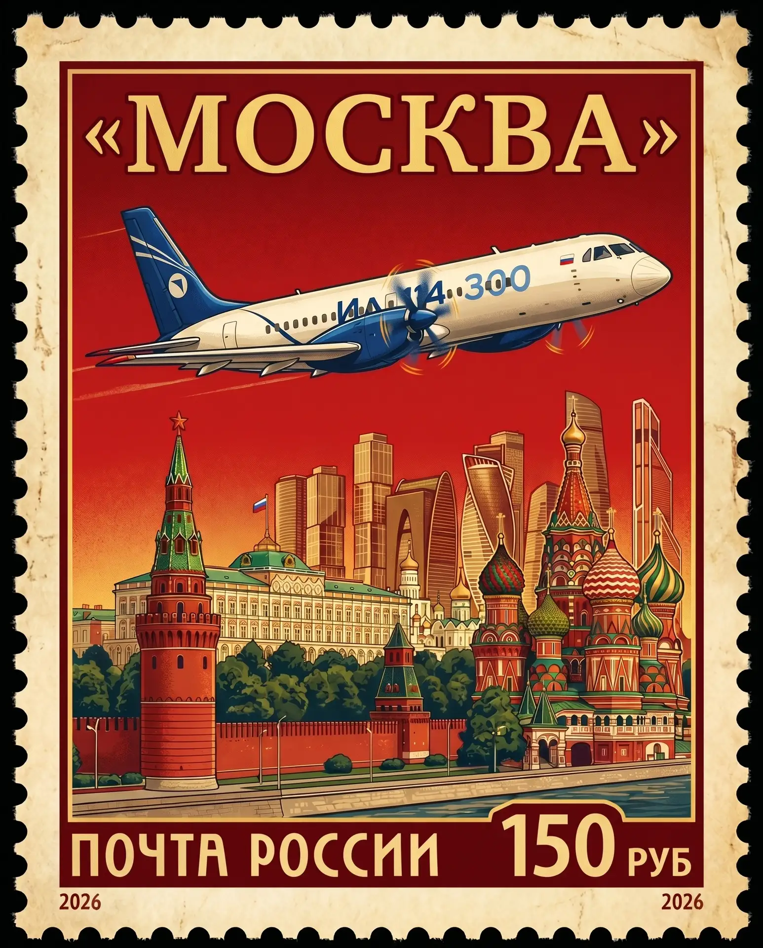 ✈️ Серия коллекционных марок, вдохновлённая российскими городами и отечественной авиаци...