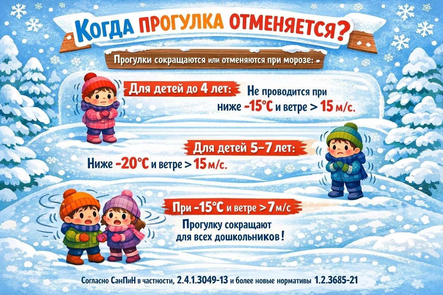 💨 ☔️🌨️
Уважаемые родители!
Мы понимаем, что прогулки очень важны для развития и здоровья детей, и 