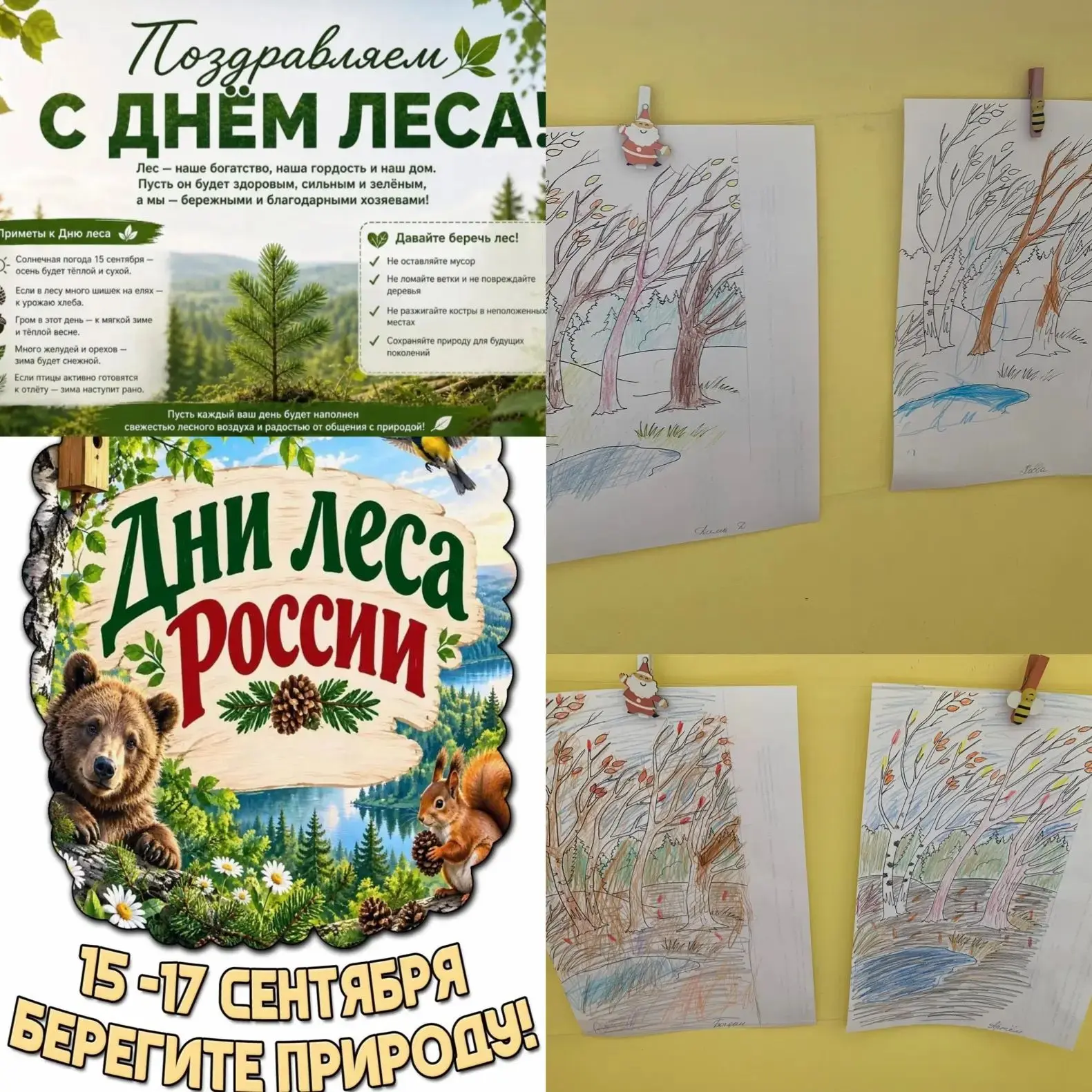🌲🌳С 15 по 17 сентября 2026г., отмечается праздник – Российские дни леса.