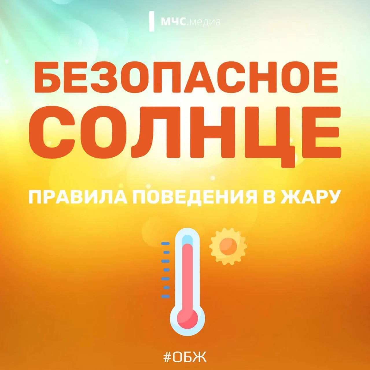МЧС России напоминает: как обезопасить себя в жару!