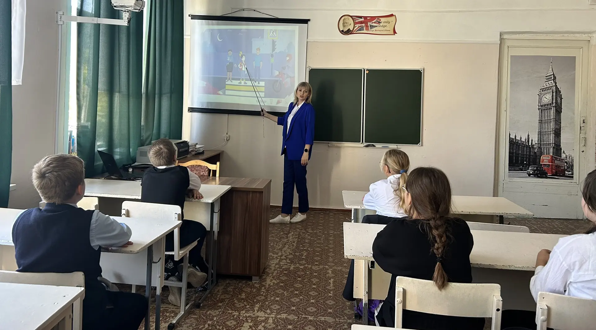 В 5-а классе (кл. руководитель Козлова Н.С.) прошло занятие «Безопасные дороги: самокат...