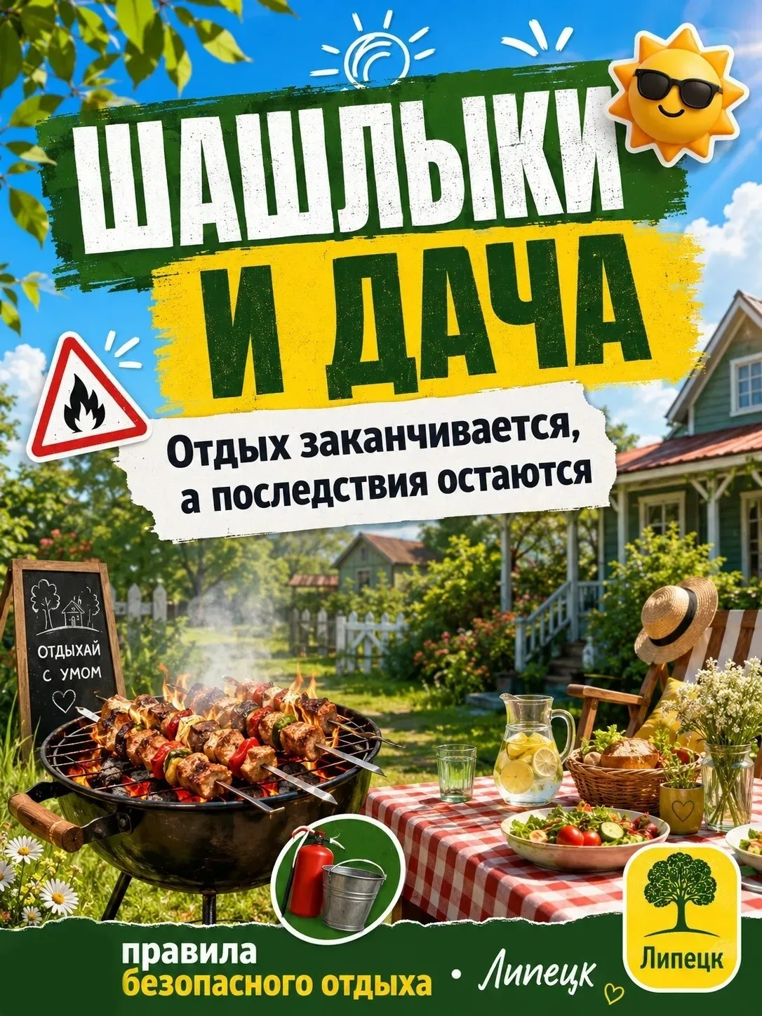 ☀️ В тёплый сезон важно быть особенно внимательными к пожарной безопасности.