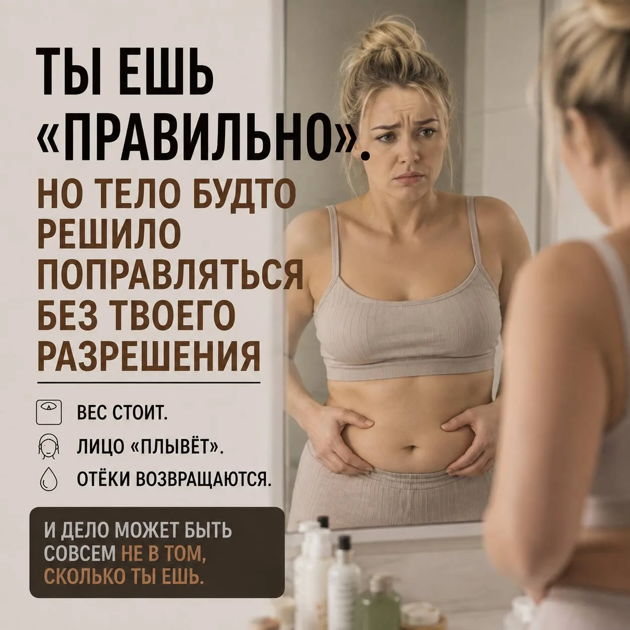Ты можешь есть «правильно», считать калории и ругать себя за каждый бокал вина.