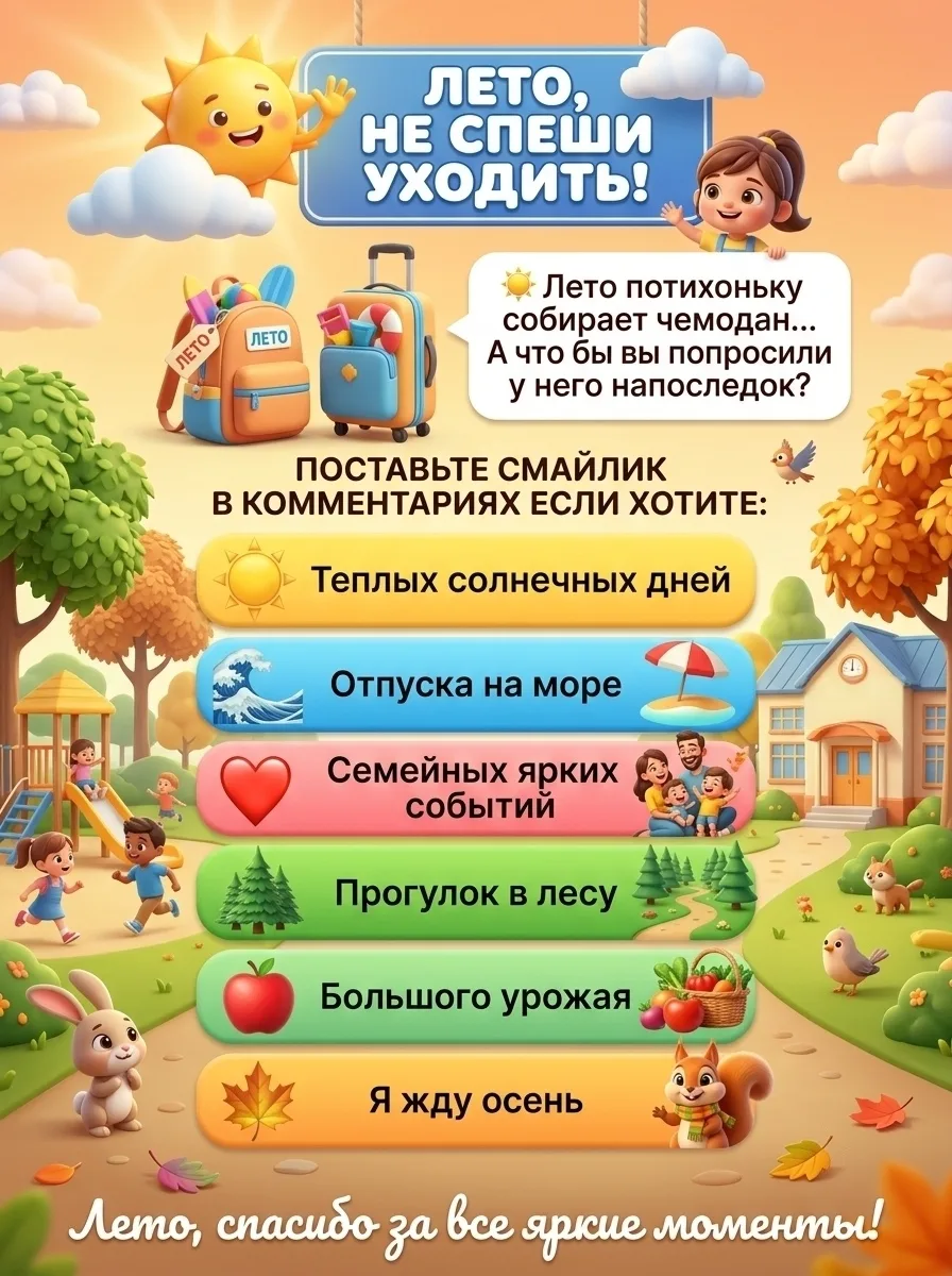 🌝Сундучок с летними воспоминаниями: что бы вы попросили у уходящего сезона?