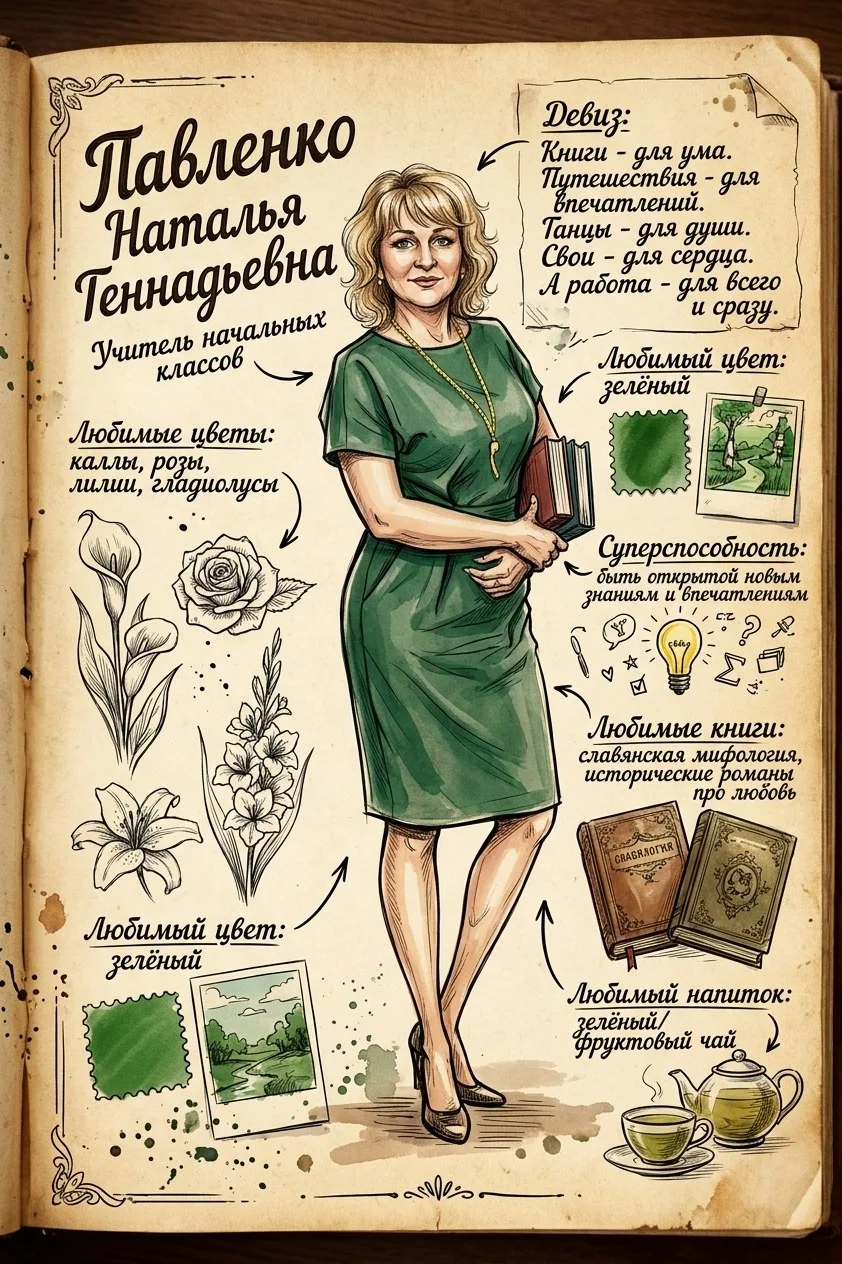 🎉 Рубрика «Знакомство с учителем»! 🎉

Знакомьтесь: Наталья Геннадьевна Павленко — учитель начальны