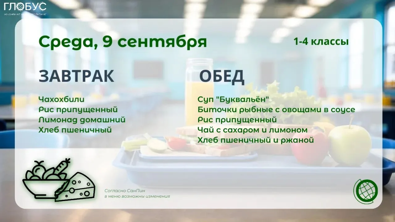 🍲ШКОЛЬНОЕ МЕНЮ для 1-4 классов и 5-11 классов