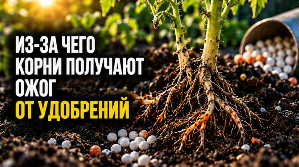 Из-за чего корни получают ожог от удобрений