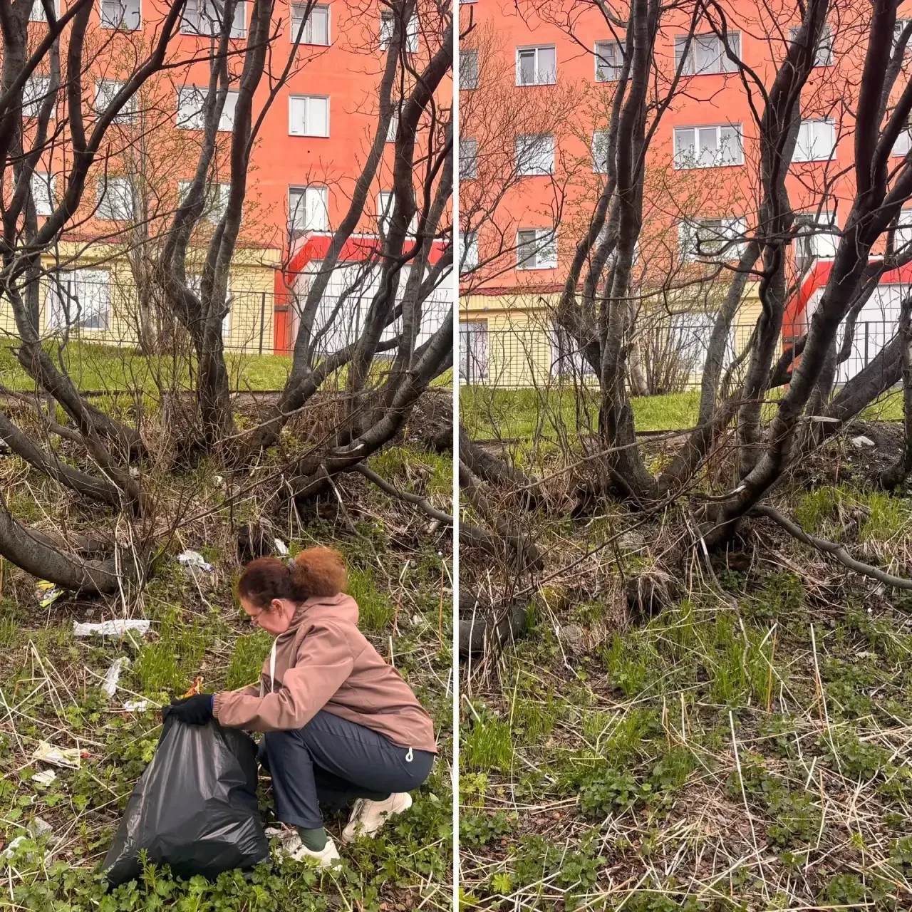 Мы сегодня на городском субботнике!
