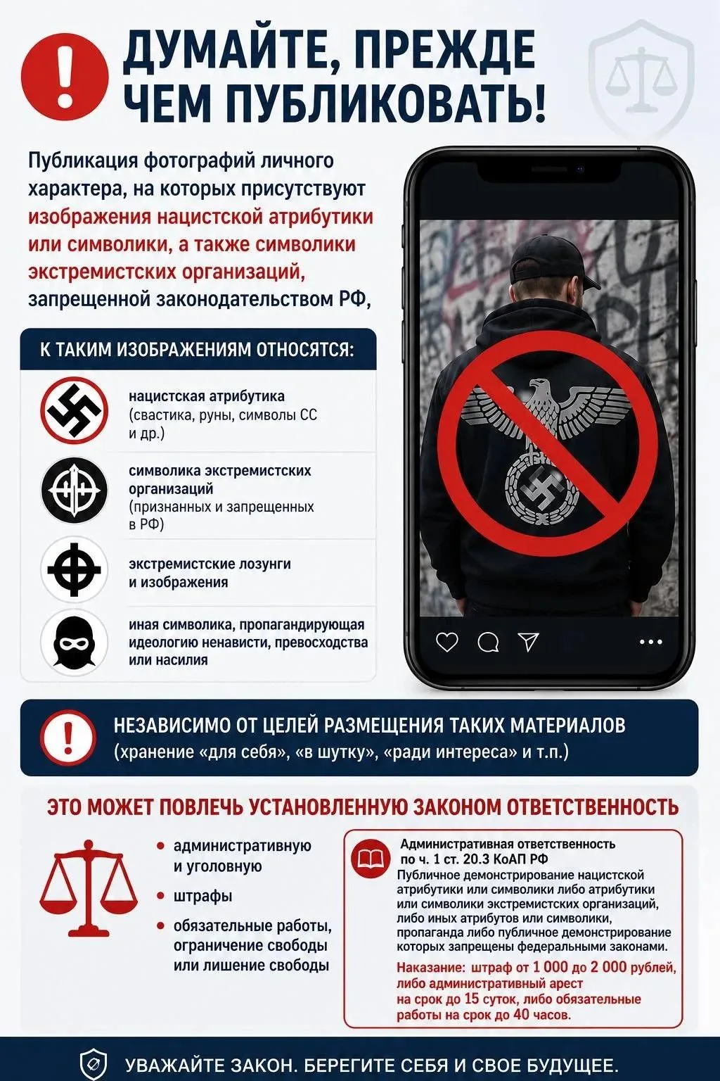 В целях профилактики правонарушений и повышения правовой грамотности граждан обращаем внимание на не
