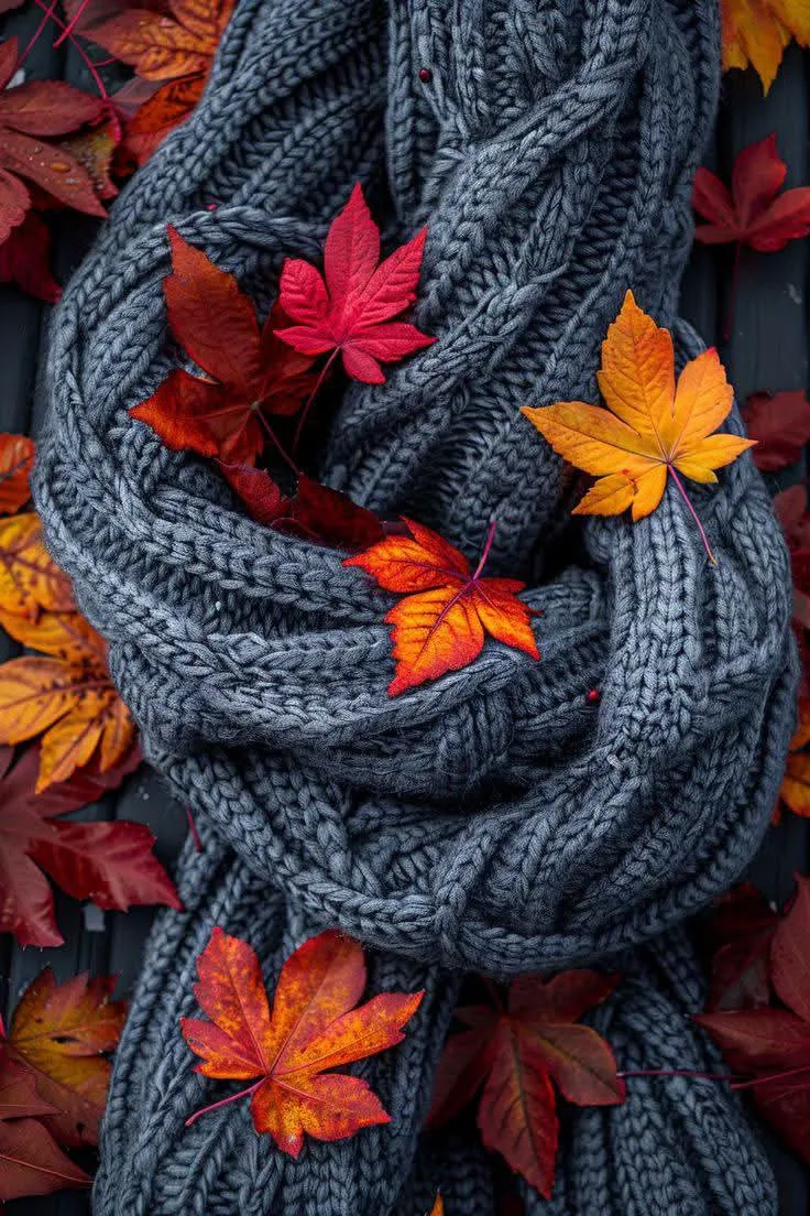 🍁💙🍂 Надену шарфик понарядней...