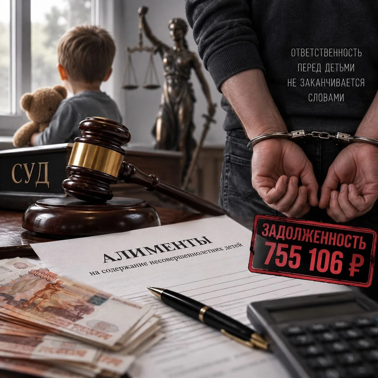 ⚡️ Житель Алчевска задолжал ребёнку более 755 тысяч рублей алиментов