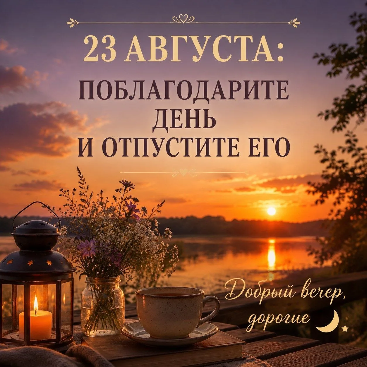 23 АВГУСТА: ПОБЛАГОДАРИТЕ ДЕНЬ И ОТПУСТИТЕ ЕГО