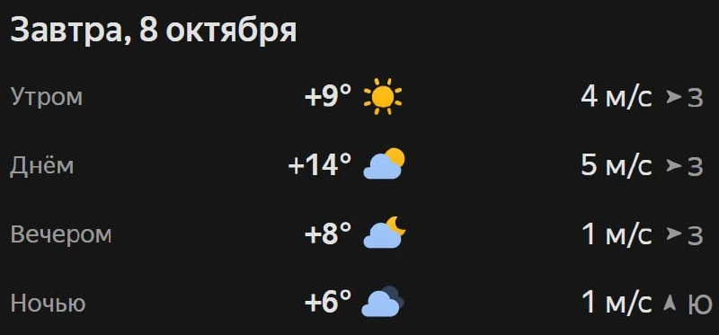 Прогноз погоды☀️