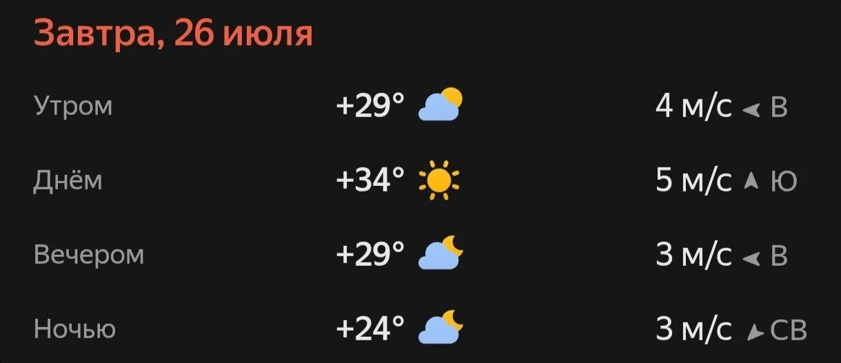 Прогноз погоды ☀️