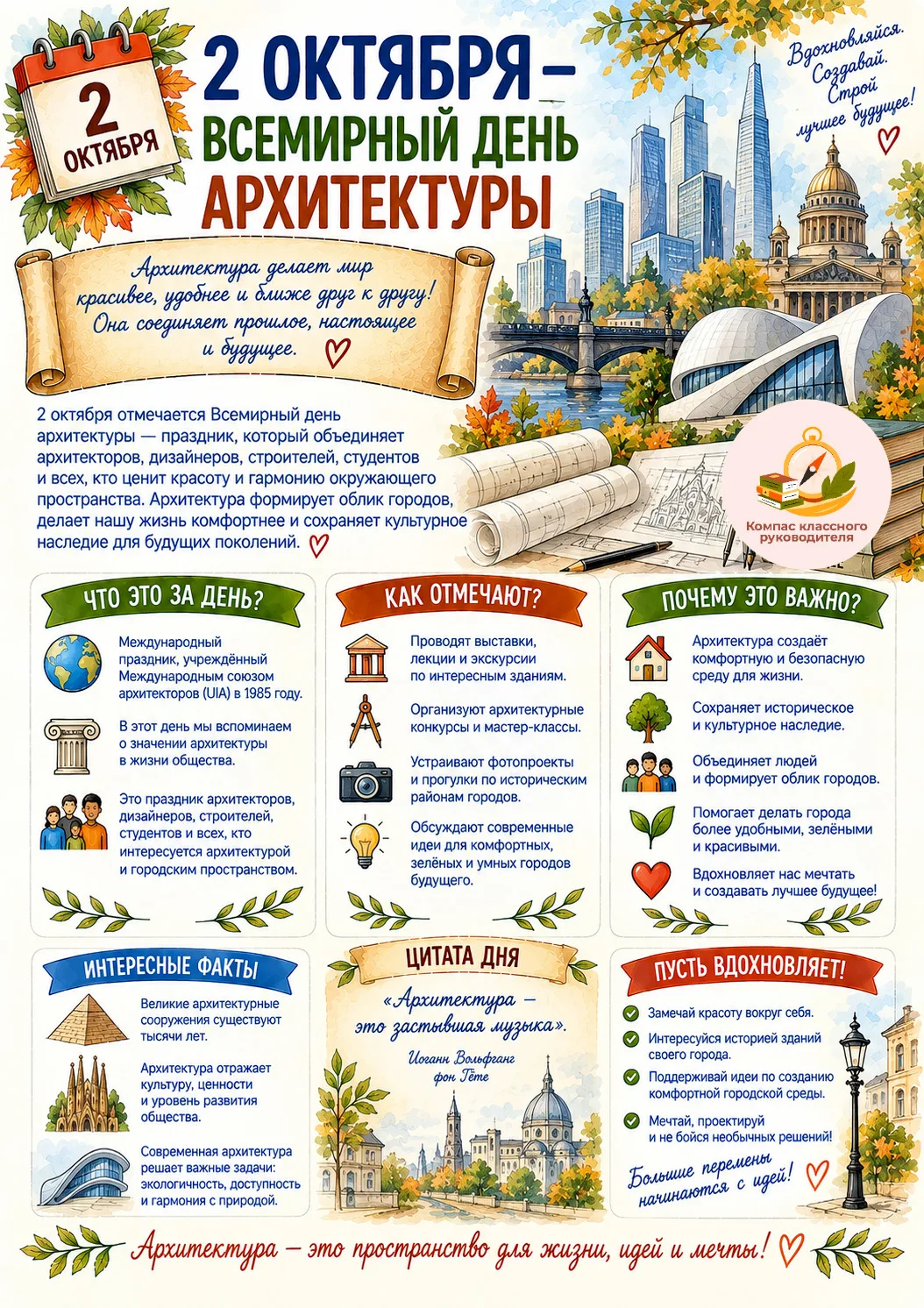 2 октября — Всемирный день архитектуры 🏰