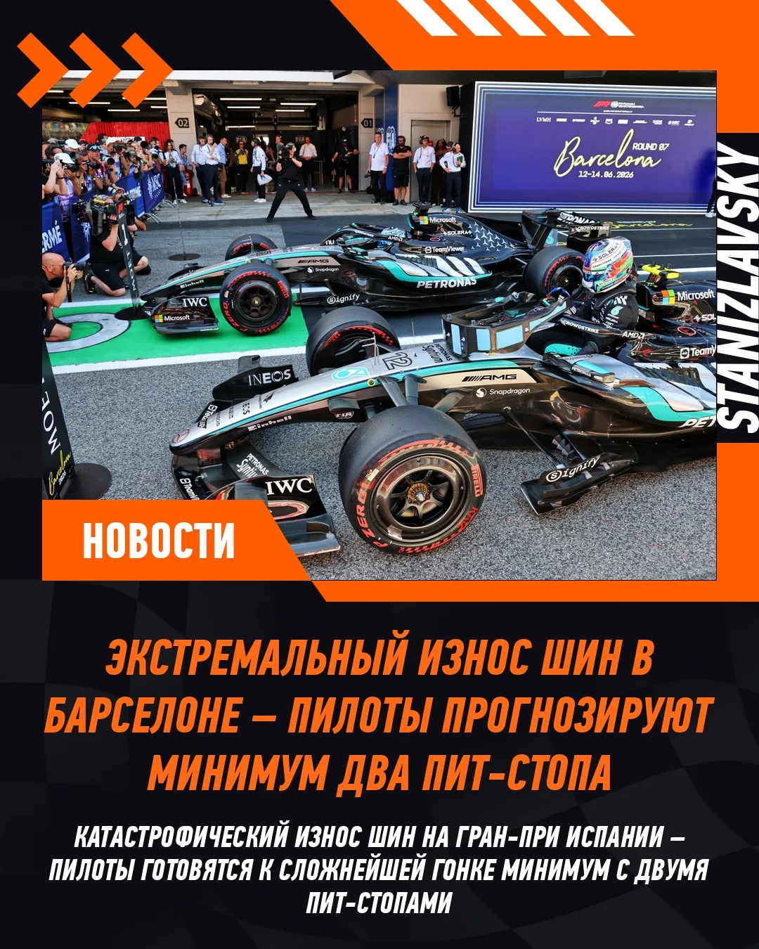 🔥 Джордж Расселл и Льюис Хэмилтон прогнозируют, что Гран-при Испании на трассе Барселона-Каталунья 