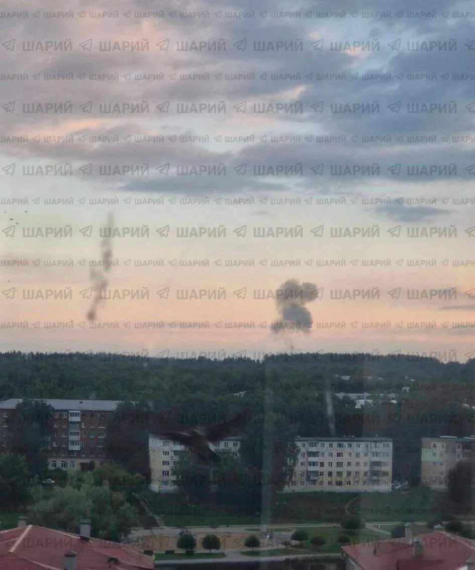 ‼️Несколько ракет FP-5 «Фламинго» в небе над Чувашией.