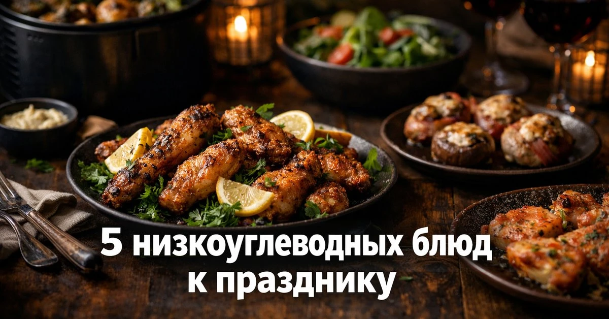 🍗 5 праздничных блюд в аэрогриле — без скачков сахара и без компромиссов