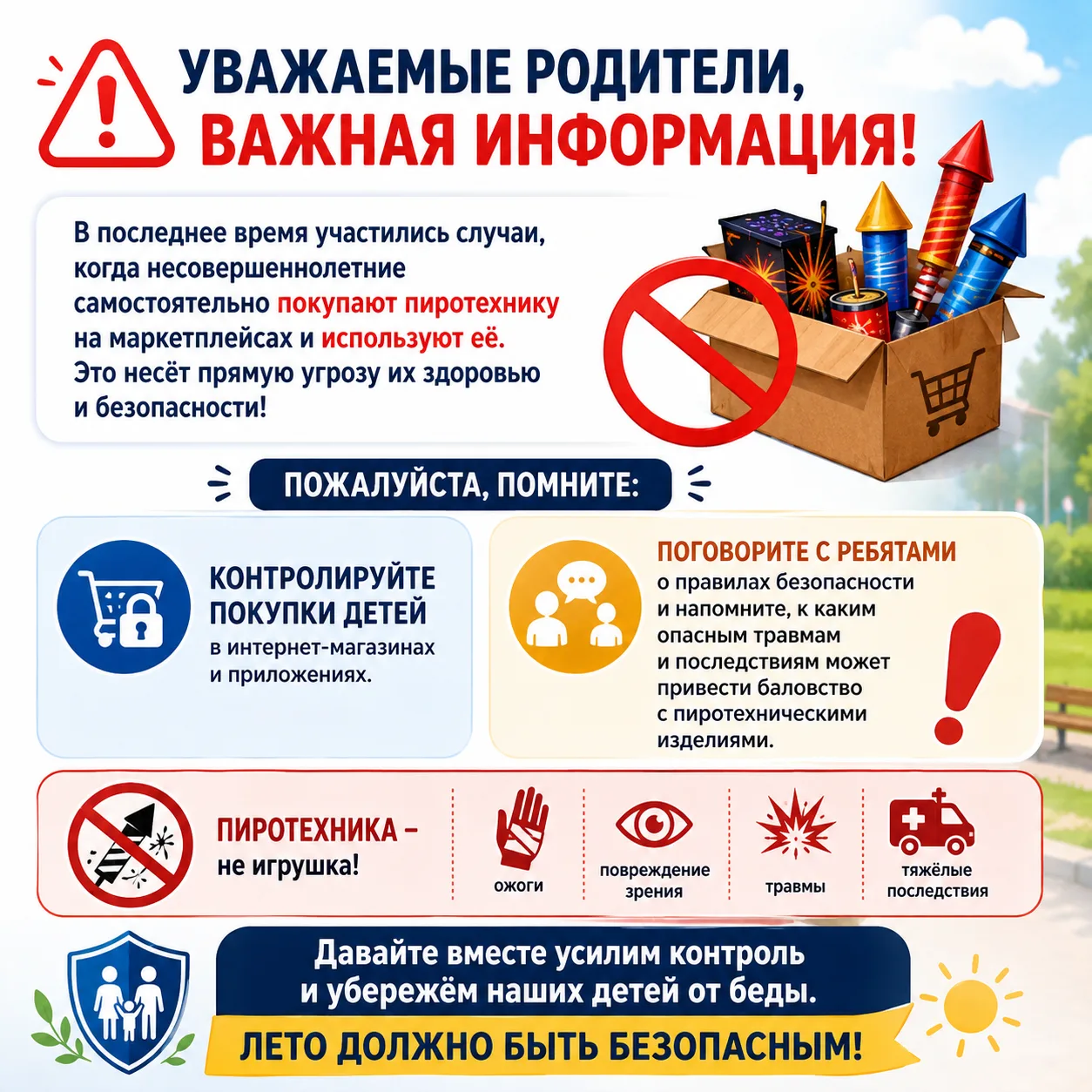 ⚠️ Важная информация 

Уважаемые родители! 

🛒 Контролируйте покупки детей в интернет-магазинах и п